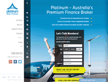 Tablet Screenshot of platinumdirectfinance.com.au